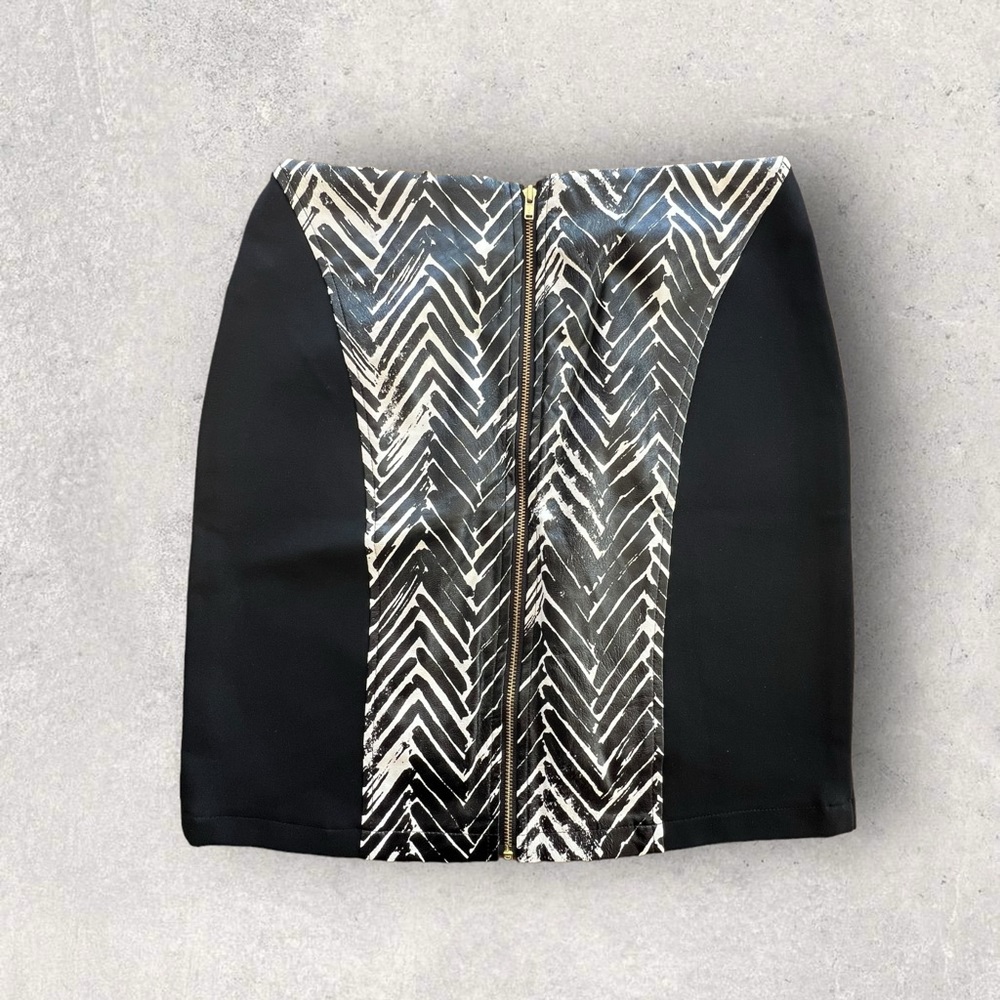 MINK PINK • Black Mixed Media Skirt • XS